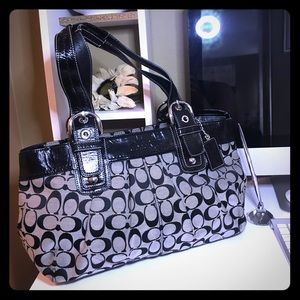 Vintage Coach Signature Soho Pleated Tote